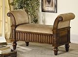 Ornate Rolled Arm Bench Style Window Seat