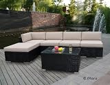 51f9jzVjCLL. SL160  Outdoor Patio Wicker Furniture 6pcs All Weather Couch Set