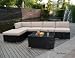 Outdoor Patio Wicker Furniture 6pcs All Weather Couch Set (Free Shipping)