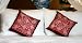 Silk and cotton cushion covers, 'Starflowers' (pair)