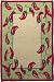 Extra Weave Chili Peppers 2-by-3-Foot Printed Jute Rug, Latex Backing