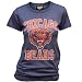 Chicago Bears Women's Retro Vintage T-Shirt (New Navy, Medium)