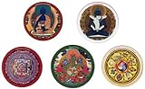 Buddhist Refridgerator Magnet Gifts: Mandala, Lucky Symbols, Medicine Buddha, Samantabhadra, Green Tara
