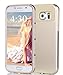 S6 Case, Lumsing™ Fashion Luxury Hard Soft Heavy Duty Rugged Shockproof Luxury Armor Defender Slim Protective Rubber Bumper Case Cover For Samsung Galaxy S6 (Gold/Gold)