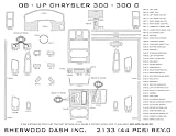 CHRYSLER 300/300C 2008-up California Walnut Factory Match Wood Dash Trim Kit 44pc