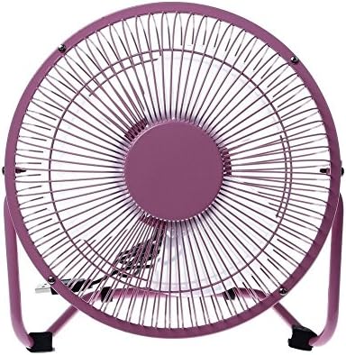 BestProtect 6" USB Powered Mini Retro Silent Metal Electric Mini Fan Cooler Desk Cooling Fan, Angle Adjustable Tilt Head 360-degree Rotating I/O Switch 4 Metal Blades Office / Home Light-Weight USB Powered for PC / Laptop / Notebook / MacBook Quiet, Sound Off (Pink)