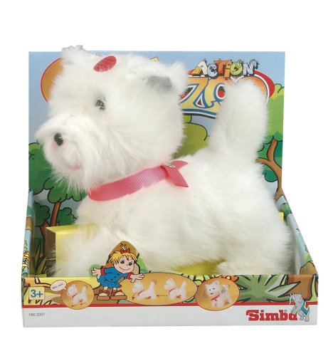 Simba 105802051 - Action Zoo Spiel-Pl&uuml;sch-Hund, 25 cm