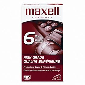 Premium Grade VHS Videotape Cassette, 6 Hours