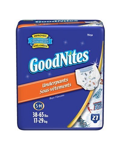 GoodNites Underpants for Boys, Small/Medium, Mega Pack, 27 Underpants