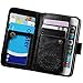 iPhone 5s Case, iPhone 5 Case, Joopapa iPhone 5s/5 Wallet Case, Luxury Pu Leather 2 in 1 Magnetic Wallet Credit Card Holder Flip Case Cover with Built-in 6 Card Slots for Apple iPhone 5s 5 5G (Black)