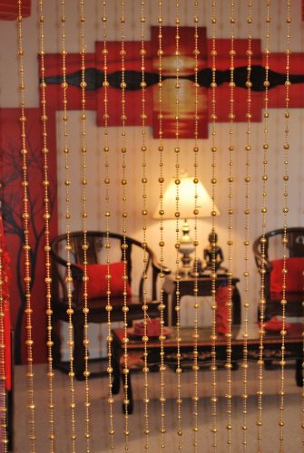Beautiful Acrylic Beaded Curtain Golden Balls Price In India