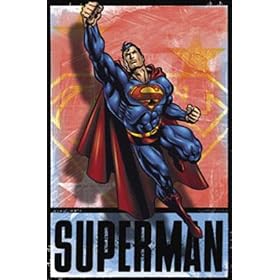 SUPERMAN WALL POSTER FLYING THE DC COMIC ART NEW X 5020