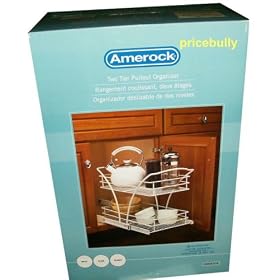 Amerock C54009-2T-W 2-Tier Pull-Out Organizer, White by Amerock