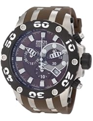 Invicta Men's 0907 Subaqua Reserve Chronograph Brown Dial Brown Polyurethane Watch