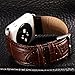 Valkit Compatible with Apple Watch Bands 38mm 40mm Genuine Leather Strap Smart Watch Band Bracelet Replacement Wristband with Stainless Steel Adapter Clasp for iWatch 6 5 4 3 2 1, Brown
