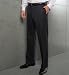 Info/Buy Luxury Pure New Wool Rich Flat Front Trousers with Cashmere