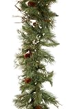 Good Tidings 4750006 Snowflake Glitter Artificial Pre-lit Christmas Garland 9 Feet Long with 50 Clear Lights