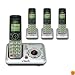 VTech CS6429-4 DECT 6.0 Cordless Phone, Silver/Black, 4 Handsets