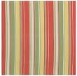 Durable Flat Weave 100% Cotton Colorful Red and Green Striped Tablecloth 54x90 Inches