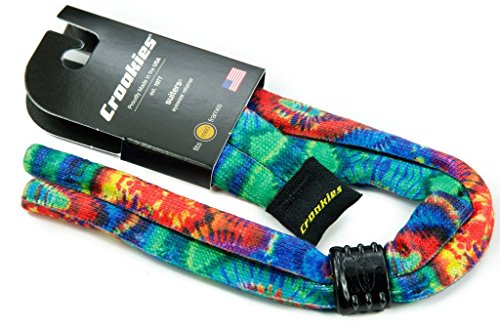 Croakies Printed Cotton Suiter Colorful Tie Dye Eyeglass and Sunglass Retainer / Strap, Groovy Cool (2 Pack)