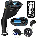 Amzdeal Car Kit MP3 Player Wireless FM Transmitter Modulator with USB/SD/Card Reader MMC Slot and Remote Control