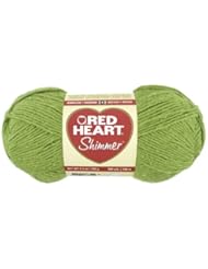 Red Heart E763.1625 Shimmer Yarn, Solid, Lime