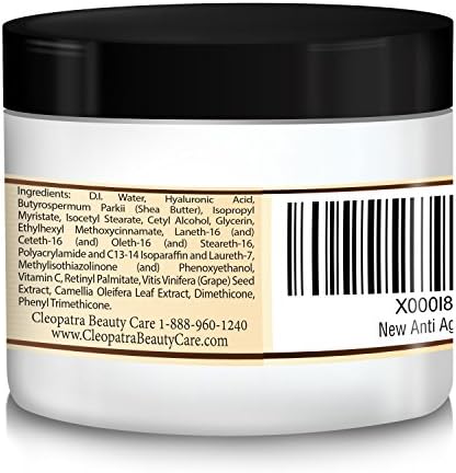 Hyaluronic Acid Anti Wrinkle Aging Skin Care Cream (2oz) Cleopatra Beauty Products