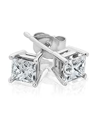 Premium Princess Diamond Solitaire Earrings 1/3ctw