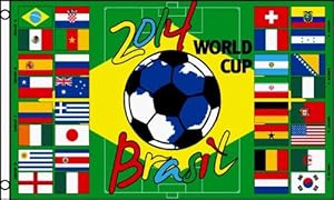 2014 WORLD CUP Soccer Groups FLAG, 3'x5' banner