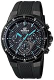 Casio Mens EF552PB-1A2V Black Resin Quartz Watch with Black Dial