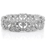 Lacey's Heart Stretch Bridal Vintage Bracelet