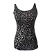 MapleClan Party Club Wear Glitter Sequined Women's Vest Tank Top