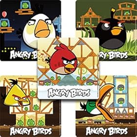  Angry Bird Stickers - 75 Stickers - 5 Styles - 2 1/2 inch Each