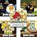 Angry Bird Stickers - 75 Stickers - 5 Styles - 2 1/2" Each
