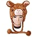 TopTie Girls Animal Design Winter Thermal Hat With Ears - Panda, Alpaca, Dolphin