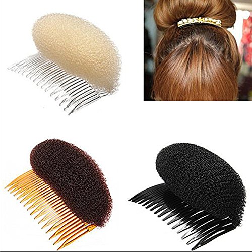 Women's Hair Styler Volume Bouffant Beehive Shaper Bumpits Bump Foam On Clear Comb Xmas