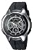 Casio - AQ-163W-1B1VEF - Montre Acier et Résine - Quartz Analogique et Digitale - Multifonctions - Chronographe - Fuseaux Horaires -  5 Alarmes - Timer - Etanche 10 ATM - Bracelet Caoutchouc Noir