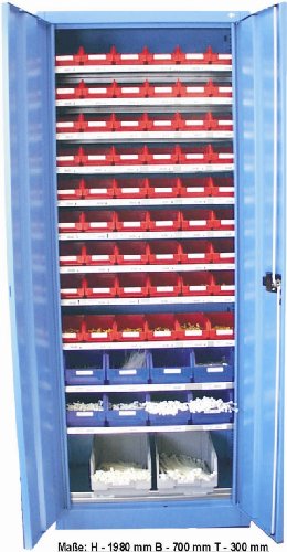 Dresselhaus 8719 Elektro-Befestigungsteile-Schrank best&uuml;ckt