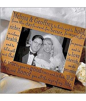 Wedding Gifts - Personalized Wedding Vows Frame - 8 x 10