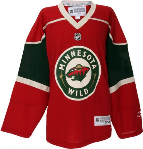 NHL Youth Minnesota Wild Team Color Replica Jersey - R58Hwbwl (Red, Large/X-Large)