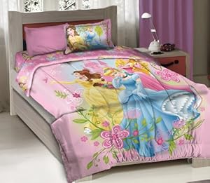 Disney Princess Royal Gardens Licensed Twin Bedding Comforter Set