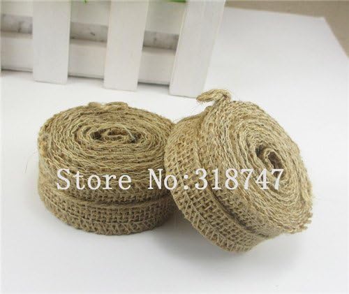 Approx 2.5cm Natural Jute Ribbon Rustic DIY Decoration Craft 1roll/lot,2m/roll
