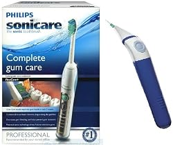 Philips Sonicare Flexcare Plus (DENTAL PROFESSIONAL MODEL HX 6992/03) PLUS Waterpik Power Flosser