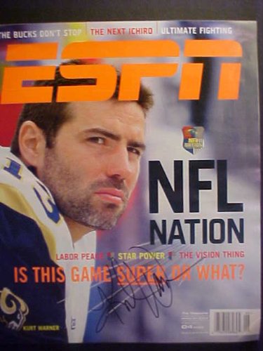 Kurt Warner St. Louis Rams Autographed February 4, 2002 ESPN Magazine