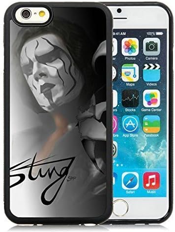 Fashion Custom Made Black Case/Cover/Skin For Iphone 6 4.7 Inch TPU Phone Case With Wwe Superstars Collection Wwek Sting (Laser Technology)