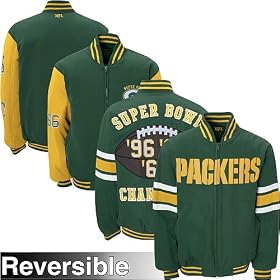 G-III Green Bay Packers Reversible Super Bowl Commemorative Canvas Jacket