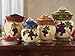 Tuscany Garden Collection Grapes Hand Painted 4pc Canister Set, 84001S by ACK