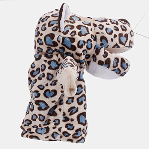 Flexibuy 9" Babies Toddlers Cute Leopard Velour Plush Animal Hand Puppet Toys Gift