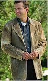 Men's Sueded Lamb Blazer with Whipstitch