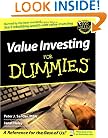 Value Investing For Dummies (For Dummies (Lifestyles Paperback))